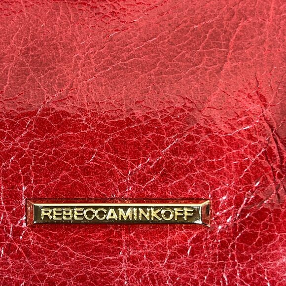 Rebecca Minkoff Red Grained Leather Adjustable Size Strap Crossbody Bag - Picture 6 of 15
